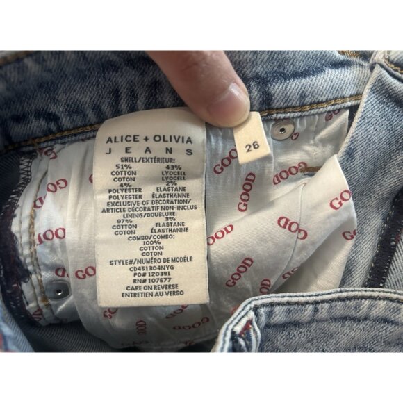 Alice + Olivia Good Patchwork Jeans Sz 26 (Minor Flaws) - Picture 15 of 15